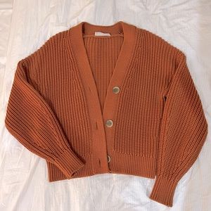 Everlane cotton cardigan / spice / XS
